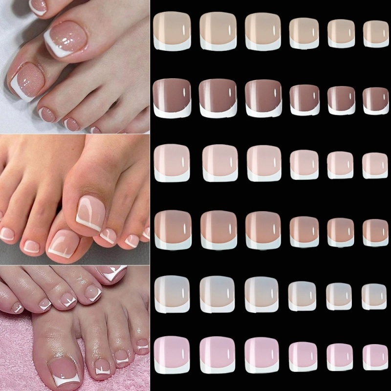 120pcs Square French Tips Toe  - Nail Art Ombre 评论和价格