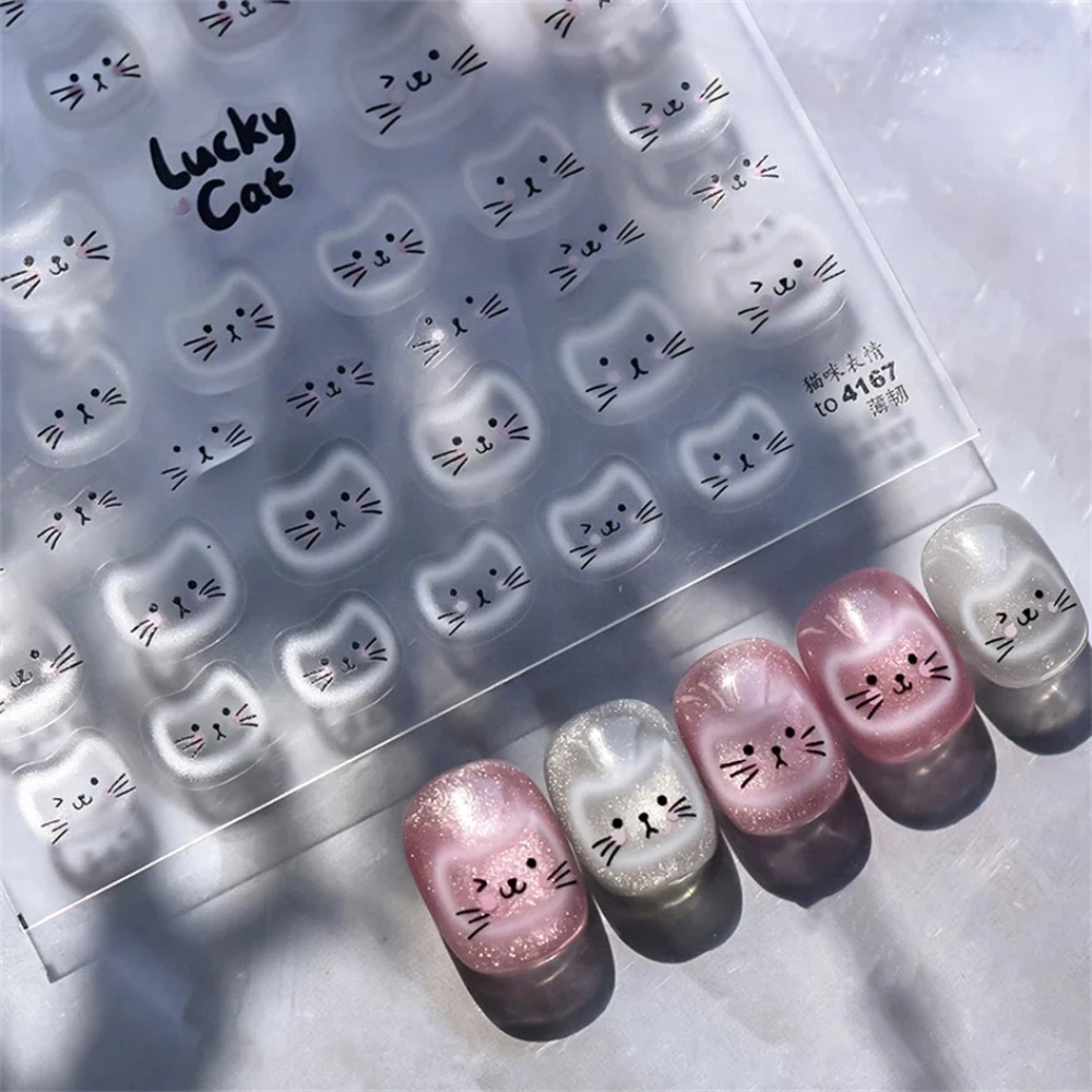 White Halo Dyeing Cat Face Cup - Nail Art Orange 评论和价格