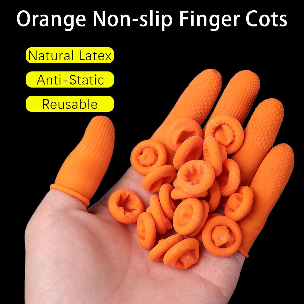 100PCS Reusable Fingertip Prot - Nail Art Orange 评论和价格